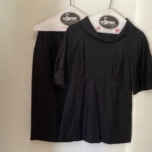 Kenzie pinstripe suit. Short sleeve nice slimming cut.